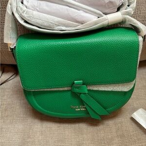 Kate Spade Green Crossbody Bag with Structured Design